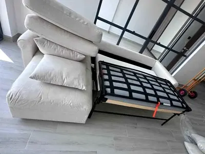 IKEA Gronlid L Shape Sofa Bed Beige Good Condition