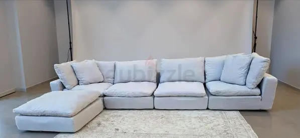 Marina home Luscious feather 🪶 filled modular sofa with footstool