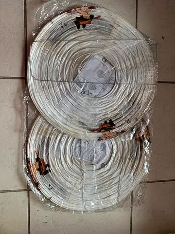 Set of 2 white round paper lantern pendant shades (still wrapped)