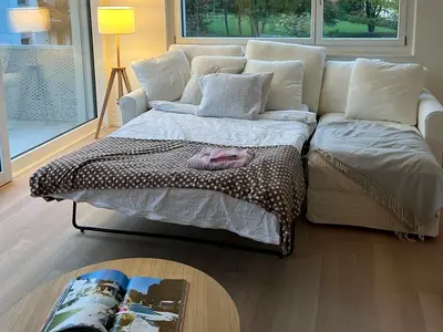 Ikea gronlid L shape sofa bed with mattress