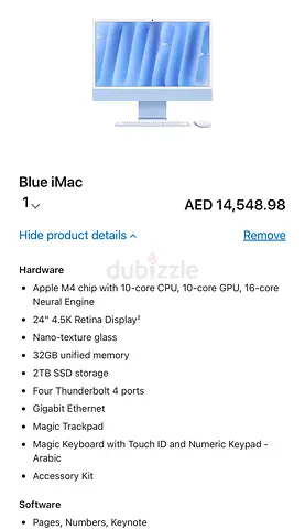 Apple M4 iMac 24 - 2TB SSD, 32GB RAM