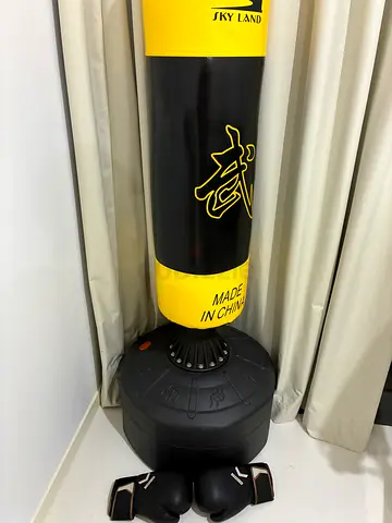 Inflatable Heavy Bag with Boxing Gloves