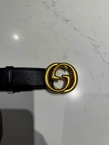 Genuine Black Gucci Belt leather