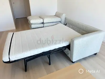 Ikea vimle L shape sofa bed with mattress