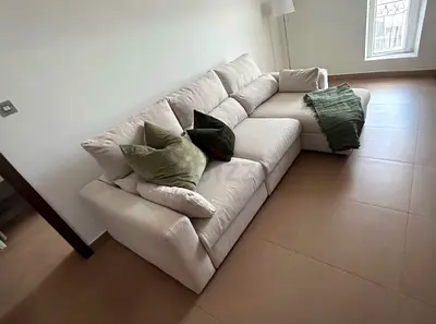 IKEA Esklstuna L Shape Sofa Bed Beige Excellent Condition