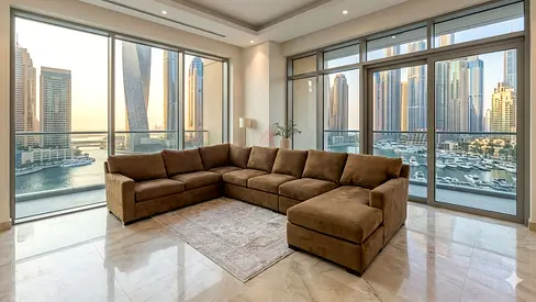 Crate and Barrel axis feather filled U shape sofa