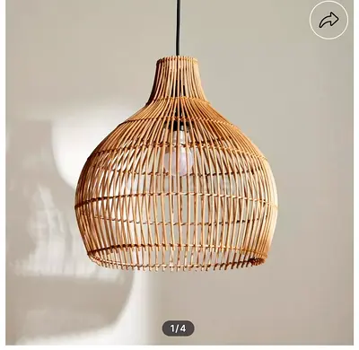 Woven Rattan Pendant Light
