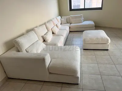 Selling marina home Ushape sofa with footstool