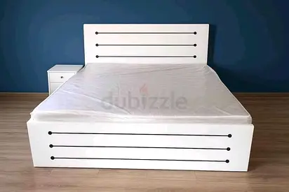 White Brand New Queen size bed with medical mattress good quality double bed Queen bed family bed