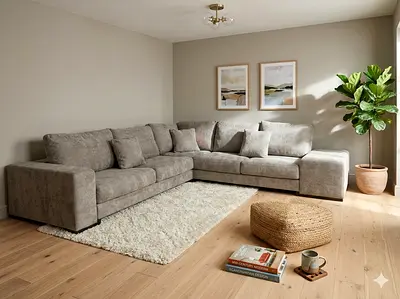 Natuzzi brand feather 🪶 filled corner sofa