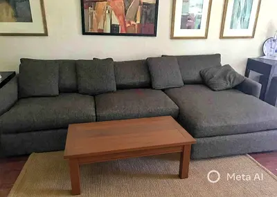 Lounge deep Cratebarrel L shape sofa