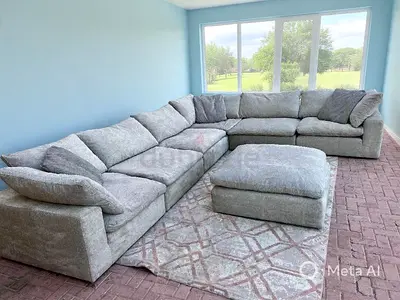 Modular pan home pianca sofa and footstool