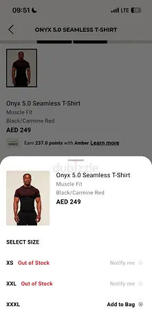Onyx 5.0 Seamless Muscle Fit T-Shirt - Brand New (Blue)