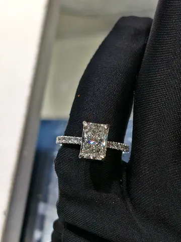 2.29 Radiant Elegant Lab Diamond Engagement Ring