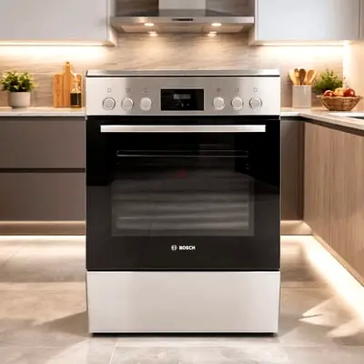 Bosch freestanding electric range with oven - stainless steel, good condition