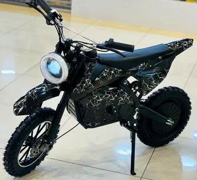 Kid Electric Dirt Bike - Ride-On Off-Road Motorcycle (Black Camo)