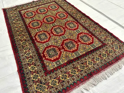 100 x 160 cm - Handmade New Sarook Afghan Wool Carpet