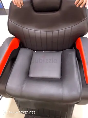 Stylish Gaming Chair with Red Accents