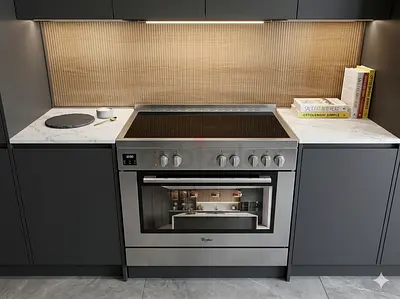Whirlpool electric ceramic 5 hobs oven fan freestanding cooker: 90cm MODEL  - ACM 9414 V/IX
