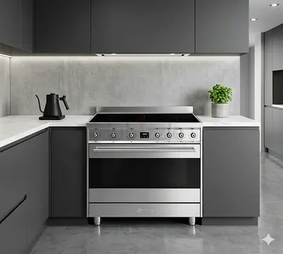 Smeg Cooking range with Induction 5 Hob,oven dual fan 90 cm MODEL C9IMX2