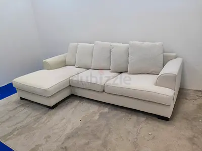 The One Brand beige color lshape sofa