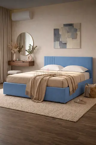 Modern Blue Brand new Queen size bed frame good Quality double bed Queen bed mattress