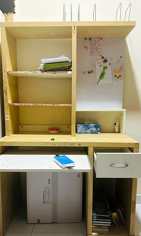 Used Study Table with Shelves