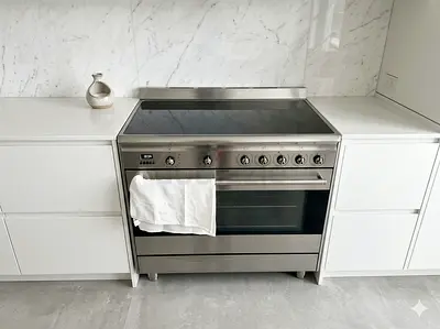 Smeg Freestanding Electric ceramic 5 hoba cooking range oven dual fan stove  Silver MODEL  SX91CSA