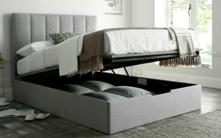 Light gray 160*200 queen size hydraulic Bed