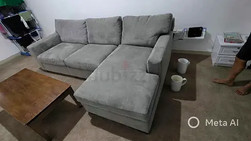 Cratebarrel axis L shape sofa