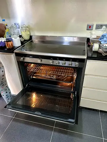 Siemens HY738357M iQ700 Electric Range Cooker, 112L Usable Volume, 8 Cooking Modes, Integrated by W