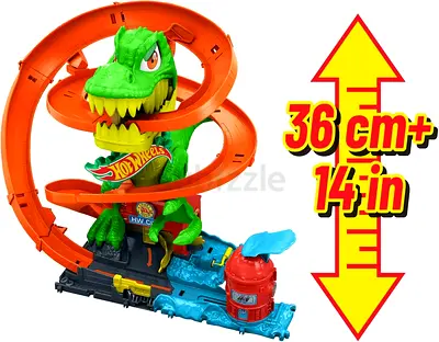 hot wheels race track dino