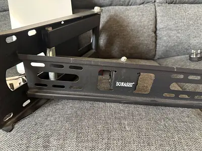 💥 حامل تلفزيون متحرك Heavy Duty + رف – حالة ممتازة 🔥  🔥 Heavy Duty TV Wall Mount + Shelf 200 AED