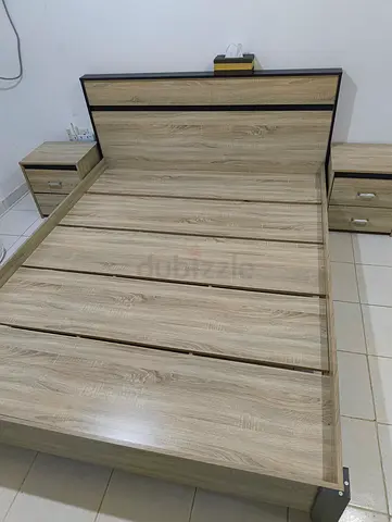 Pan home Queen size bed set with two side drawer and dressing. 1.5 year old condition good