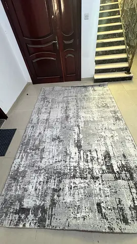 Grey Abstract Modern Rug - Lightly Used, Clean