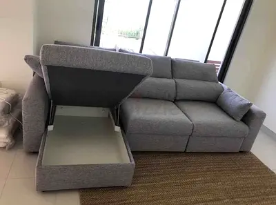 IKEA Esklstuna L Shape Sofa Bed Gray Good condition