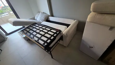 Sofa bed ikea gronlid lshape beige brand new condition