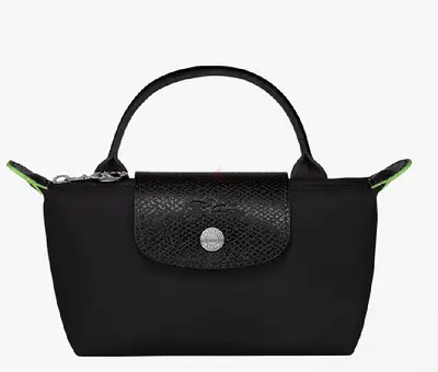 Longchamp le pliage green pouch with handle “ Original”