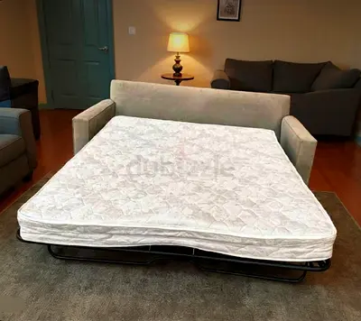 West elm two seater sofa bed with mattress