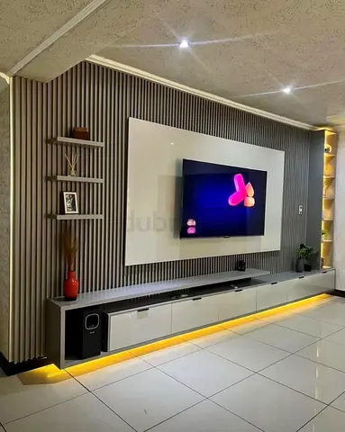 Contemporary Geometric Entertainment Center
