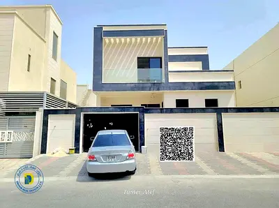 For sale: Modern villa in Al Yasmin, 4 bedrooms with a roof terrace, super deluxe finishing, freehold ownership, bank financing .