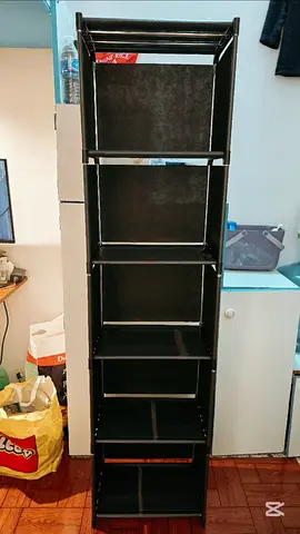 Multifunctional 5 Tier Storage Cabinet Black Color