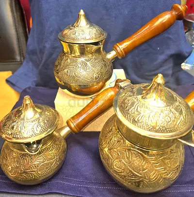 Beautiful brand new pure brass Turkish 3pc set for sale