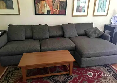 Cratebarrel lounge deep L shape sofa