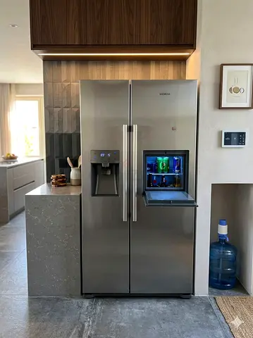 Siemens Freestanding American Side by Side Refrigerator with Ice Water Dispenser - 598 L  KA93GAI30M