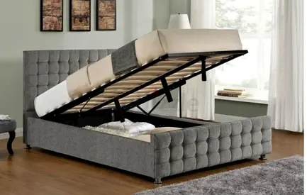 Gray colour 160*200 queen size hydrulic Bed