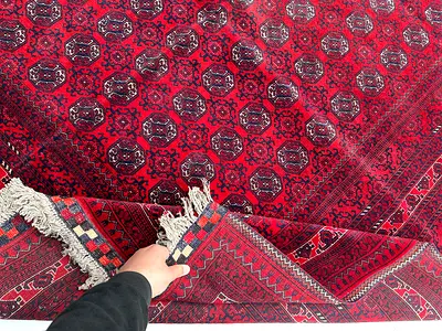 3x2m Handmade New Bokhara Afghan Wool Carpet High Knot