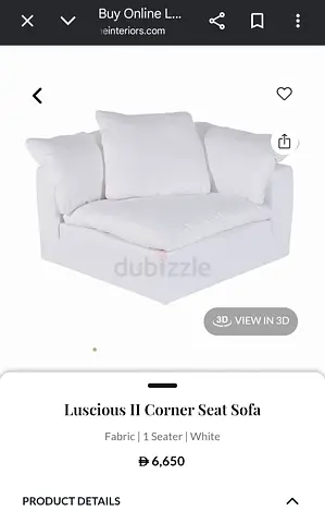 Marina home cloud lucious sofa white linen fabric