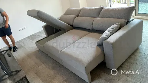 Ikea eskilstuna L shape sofa bed with storage