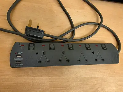 Power Strip with USB Ports for Convenient Charging
